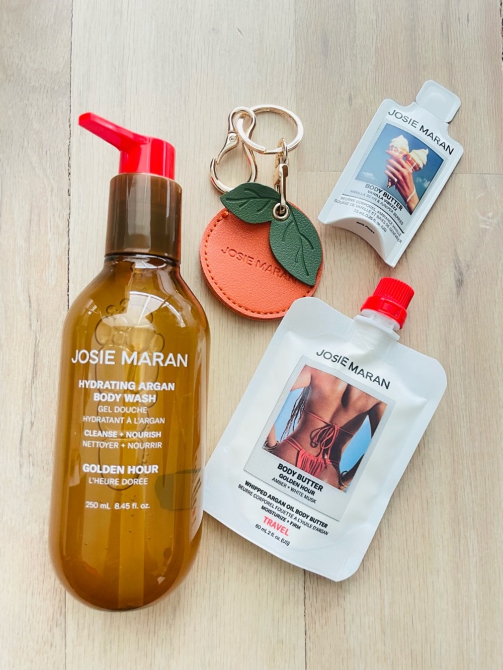JOSIE MARAN Hydrating Argan Body Wash bundle - GOLDEN HOUR